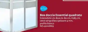 Bricocenter Box doccia essential quadrato offerta