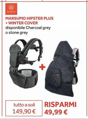 Prenatal Marsupio hipster plus + winter cover offerta