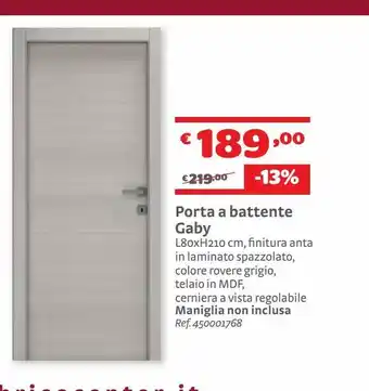 Bricocenter Porta a battente gaby offerta