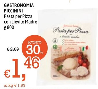 Famila Market Gastronomia Piccinini Pasta per Pizza con Lievito Madre g 800 offerta