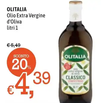 Famila Market Olitalia Olio Extra Vergine d'Oliva litri 1 offerta
