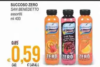 MD Discount Succoso Zero San Benedetto assortiti 400 ml offerta