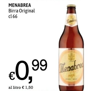 Famila Market Menabrea Birra Original cl 66 offerta