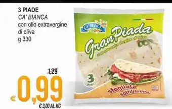 MD Discount 3 Piade Ca'Bianca con olio extravergine di oliva 330 g offerta
