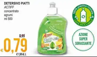 MD Discount Detersivo Piatti Actiff concentrato agrumi ml 500 offerta