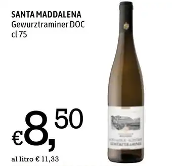 Famila Market Santa Maddalena Gewurztraminer DOC cl 75 offerta