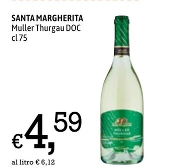 Famila Market Santa Margherita Muller Thurgau DOC cl 75 offerta