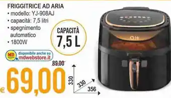 Friggitrice ad Aria 7,5 Litri