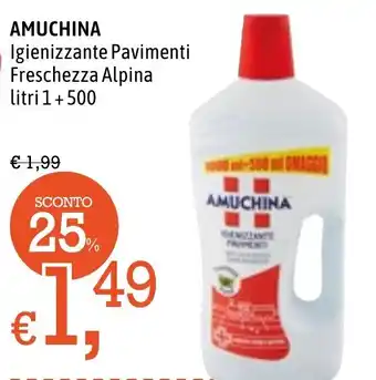 Famila Market Amuchina Igienizzante Pavimenti Freschezza Alpina litri 1+500 offerta