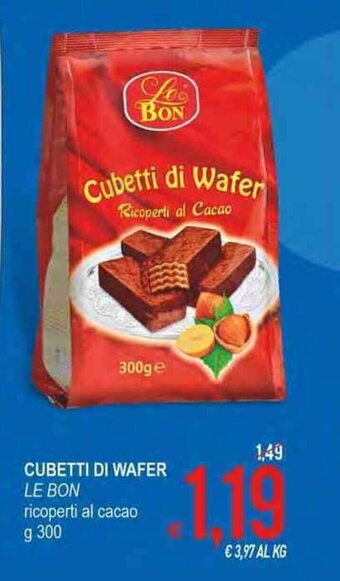 MD Discount Cubetti Di Wafer Le Bon ricoperti al cacao g 300 offerta