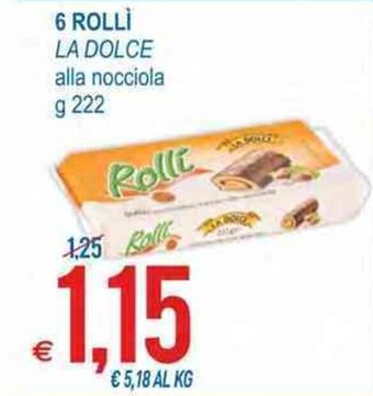 MD Discount 6 Rollì La Dolce Alla Nocciola g 222 offerta