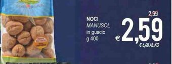 MD Discount Noci Manusol in guscio g 400 offerta