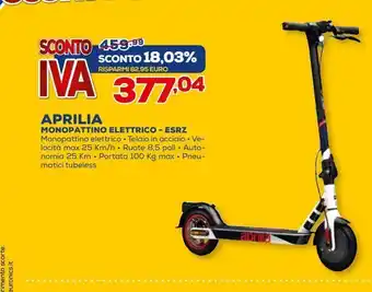 Euronics Aprila monopattino elettrico - esrz offerta