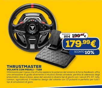 Euronics Thrustmaster volante con pedali - t128 offerta