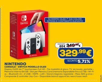 Euronics Nintendo console - switch modello oled offerta