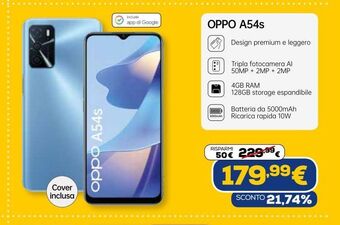 Euronics Oppo a54s offerta