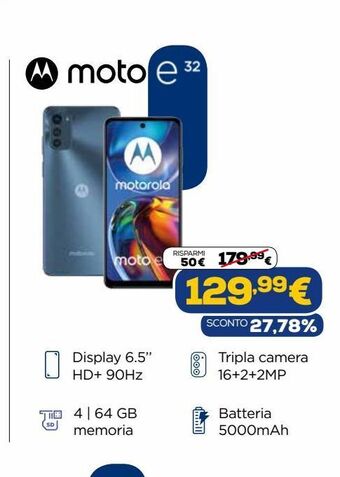 Euronics Moto e32 offerta