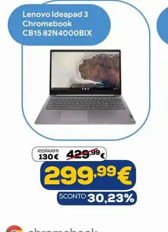Euronics Lenovo ideapad 3 chromebook cb15 82n4000bix offerta