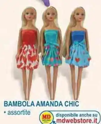 MD Discount Bambola Amanda Chic assortiti offerta