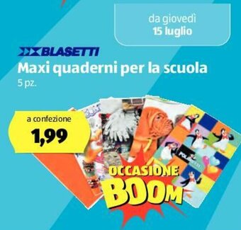 ALDI Blasetti Maxi quaderni per la scuola 5pz offerta