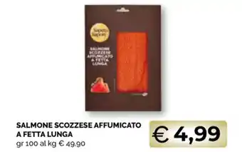 Mercatò Local Salmone Scozzese Affumicato a Fetta Lunga gr 100 offerta