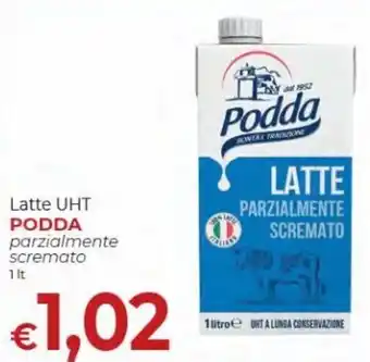 Podda Latte UHT parzialmente scremato 1 lt
