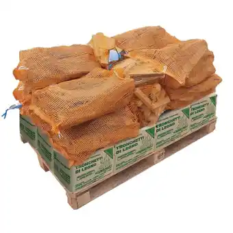 Leroy Merlin Tronchetti da ardere in legno pressato di faggio-abete 108kg + legna da ardere di ulivo 80 kg + legnetti accendifuoco 12 kg offerta