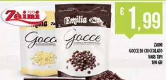 Zàini Gocce di Cioccolato vari tipi 180 gr