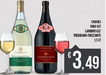 Supermercato Pollio Chiarli Vino IGT Lambrusco Trebbiano Frizzante 1,5 Lt. offerta