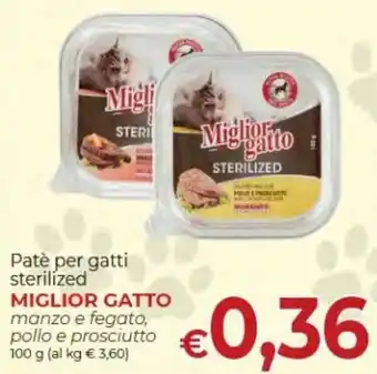 Miglior Gatto Patè per gatti sterilized manzo e fegato, pollo e prosciutto 100 g