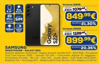 Euronics Smartphone samsung - galaxy s22+ offerta