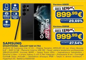 Euronics Smartphone samsung - galaxy s22 ultra offerta