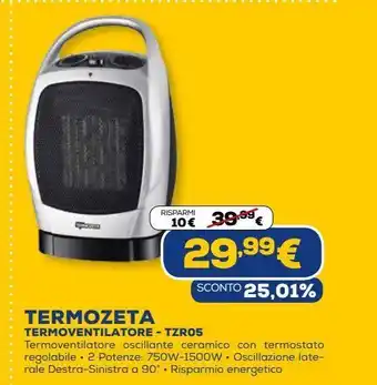 Euronics Termozeta termoventilatore - tzr05 offerta