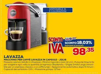 Euronics Lavazza macchina per caffe lavazza in capsule - jolie offerta