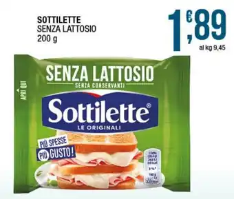 Sottilette Senza Lattosio 200 g