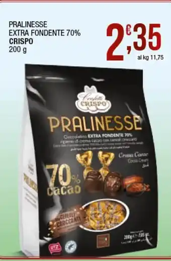 Crispo Pralinesse Extra Fondente 70% 200 g