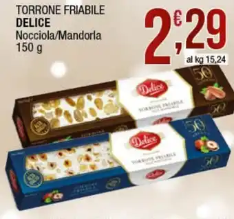 Maxi Sidis Delice Torrone Friabile Nocciola/Mandorla 150 g offerta