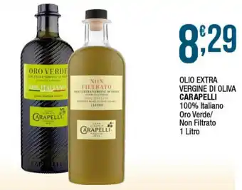 Carapelli Olio Extra Vergine Di Oliva 100% Italiano Oro Verde/ Non Filtrato 1 Litro