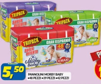 Risparmio Casa Pannolini Morby Baby 48 pezzi, 39 pezzi, 42 pezzi offerta