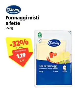 Desira Formaggi misti a fette 250g