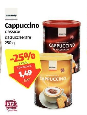 ALDI Amaroy Cappuccino 250g offerta