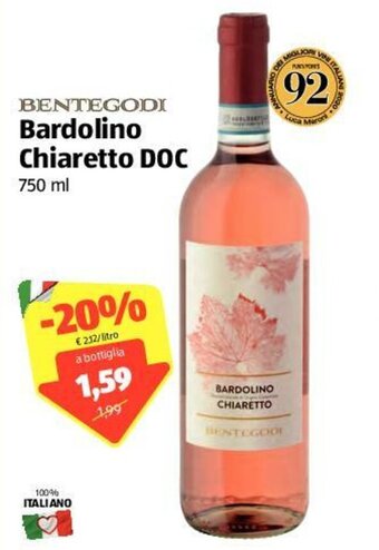ALDI Bentegodi Bardolino Chiaretto DOC 750ml offerta
