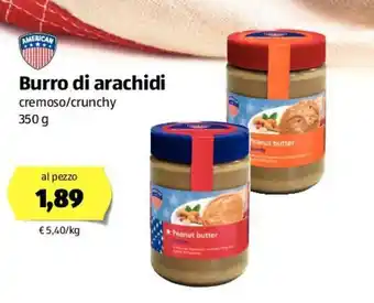 ALDI American Burro di arachidi 350g offerta