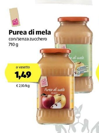ALDI Sweet valley Purea di mela 710g offerta