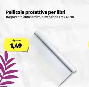 Pellicola protettiva per libri 3m x 45cm