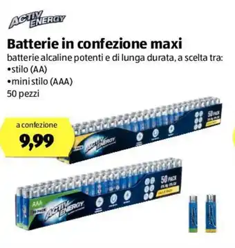 ALDI Activ Energy Batterie in confezione maxi 50 pezzi offerta
