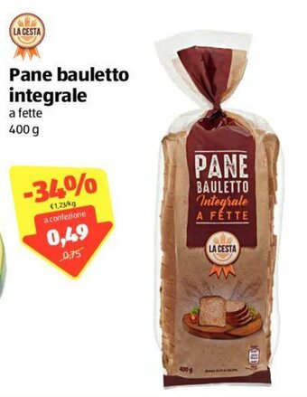 ALDI La Cesta Pane bauletto integrale 400g offerta