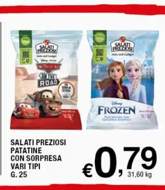 Salati Preziosi Patatine Con Sorpresa Vari Tipi 25 g.