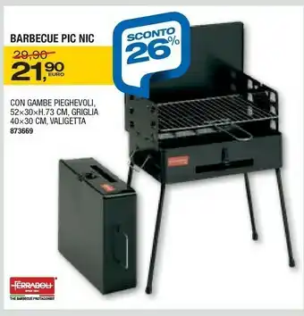 Bricofer Ferraboli Barbecue Pic Nic offerta
