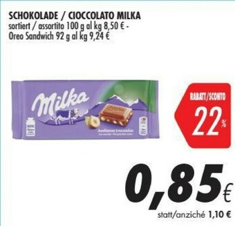 Coop Milka Cioccolato offerta